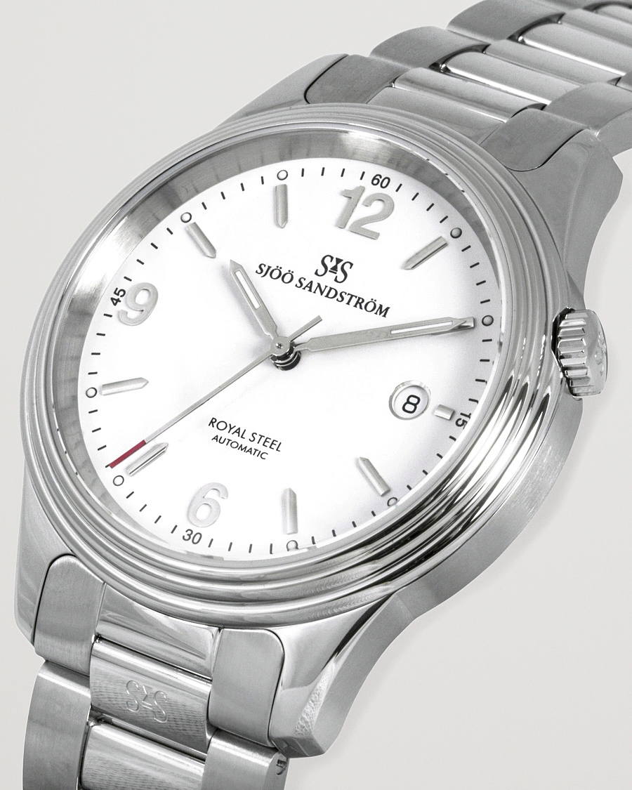 Herr | Sjöö Sandström Royal Steel Classic 41mm White and Steel | Sjöö Sandström | Royal Steel Classic 41mm White and Steel