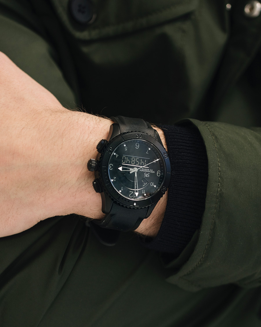 Herr | Sjöö Sandström UTC Skydiver 44,2mm Black Night and Black Rubber | Sjöö Sandström | UTC Skydiver 44,2mm Black Night and Black Rubber