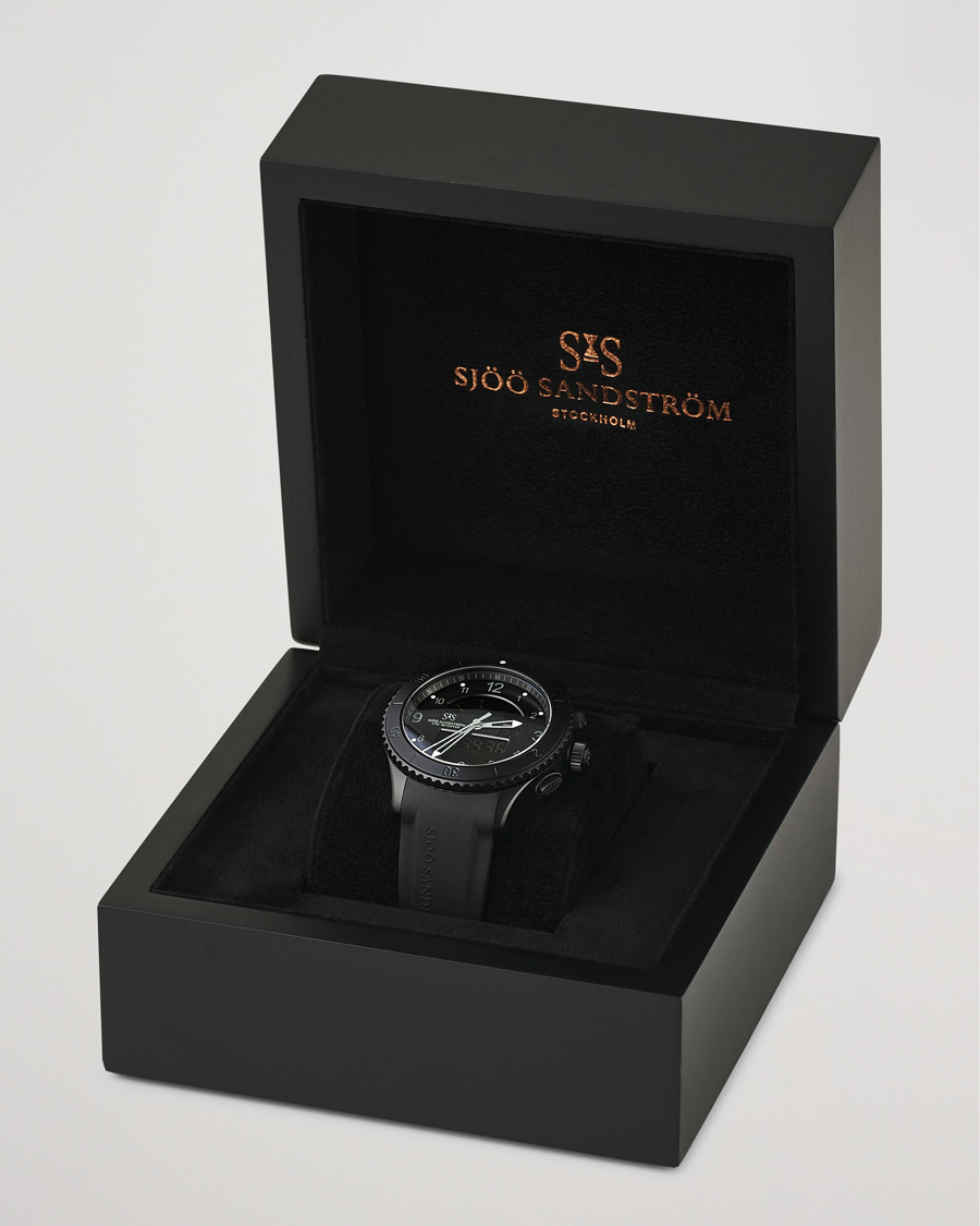 Herr | Sjöö Sandström UTC Skydiver 44,2mm Black Night and Black Rubber | Sjöö Sandström | UTC Skydiver 44,2mm Black Night and Black Rubber