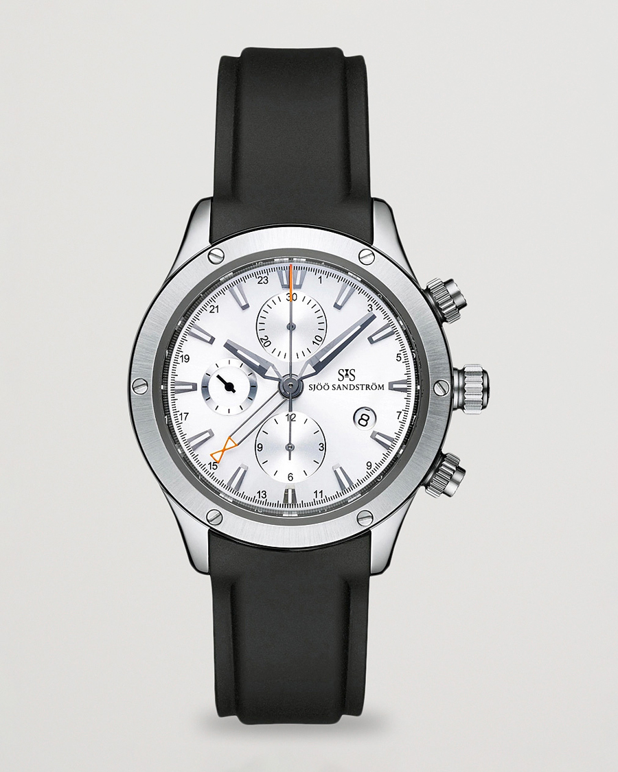 Herr | Sjöö Sandström UTC Extreme 44,2mm Silver and Black Rubber | Sjöö Sandström | UTC Extreme 44,2mm Silver and Black Rubber