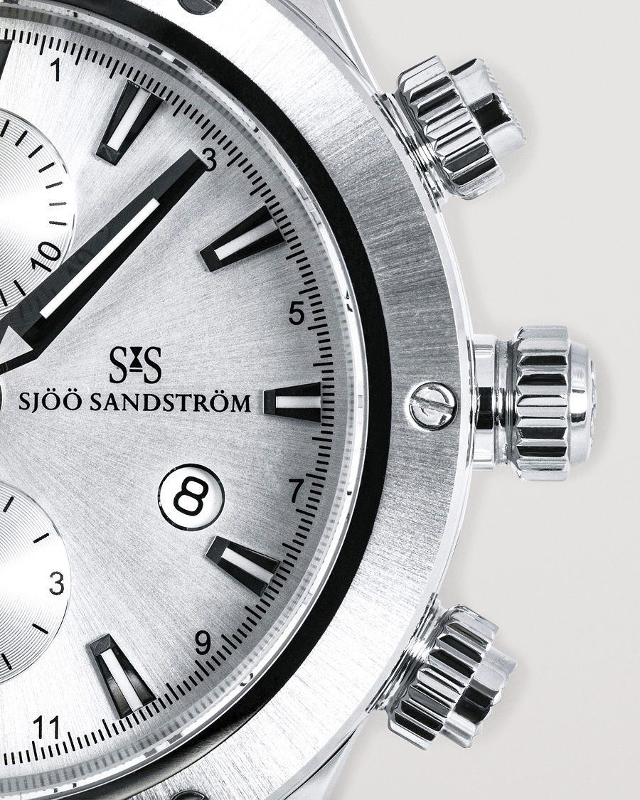Herr | Sjöö Sandström UTC Extreme 44,2mm Silver and Black Rubber | Sjöö Sandström | UTC Extreme 44,2mm Silver and Black Rubber