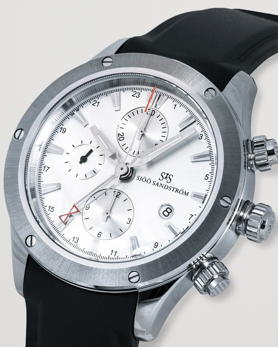 Herr | Sjöö Sandström UTC Extreme 44,2mm Silver and Black Rubber | Sjöö Sandström | UTC Extreme 44,2mm Silver and Black Rubber