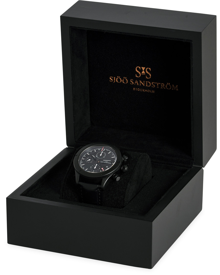 Herr | Sjöö Sandström UTC Extreme 44,2mm Black and Black Alligator | Sjöö Sandström | UTC Extreme 44,2mm Black and Black Alligator
