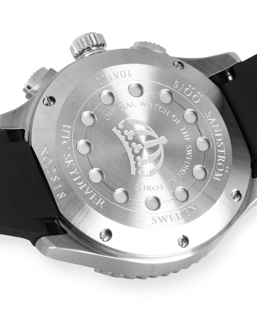 Herr | Sjöö Sandström UTC Skydiver 44,2mm Black and Black Rubber | Sjöö Sandström | UTC Skydiver 44,2mm Black and Black Rubber