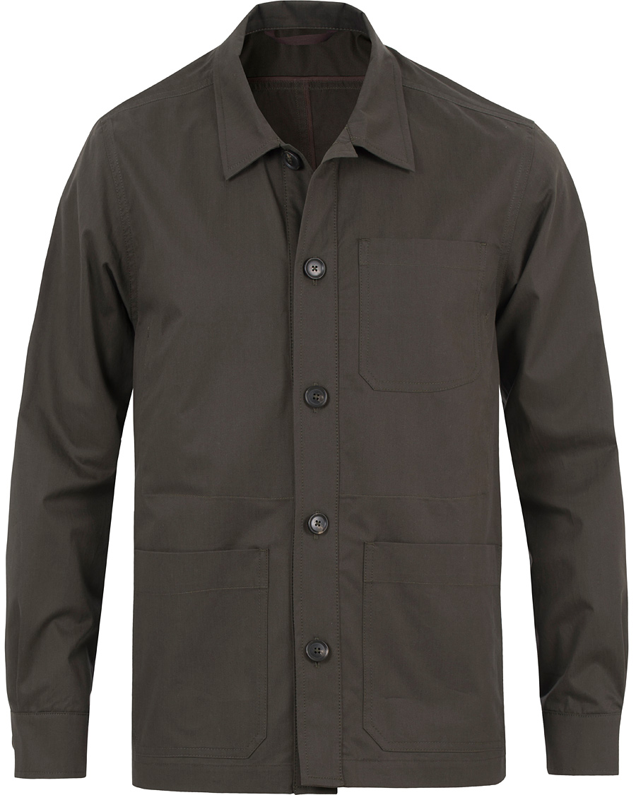 Herr | Jackor | Oscar Jacobson | Hickory Over Shirt Jacket Green