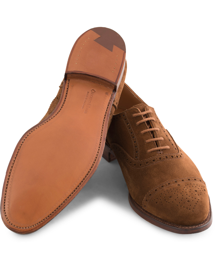 Herr | Crockett & Jones Westfield Oxford Tobacco Suede | Crockett & Jones | Westfield Oxford Tobacco Suede