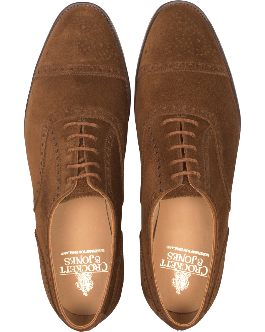 Herr | Crockett & Jones Westfield Oxford Tobacco Suede | Crockett & Jones | Westfield Oxford Tobacco Suede