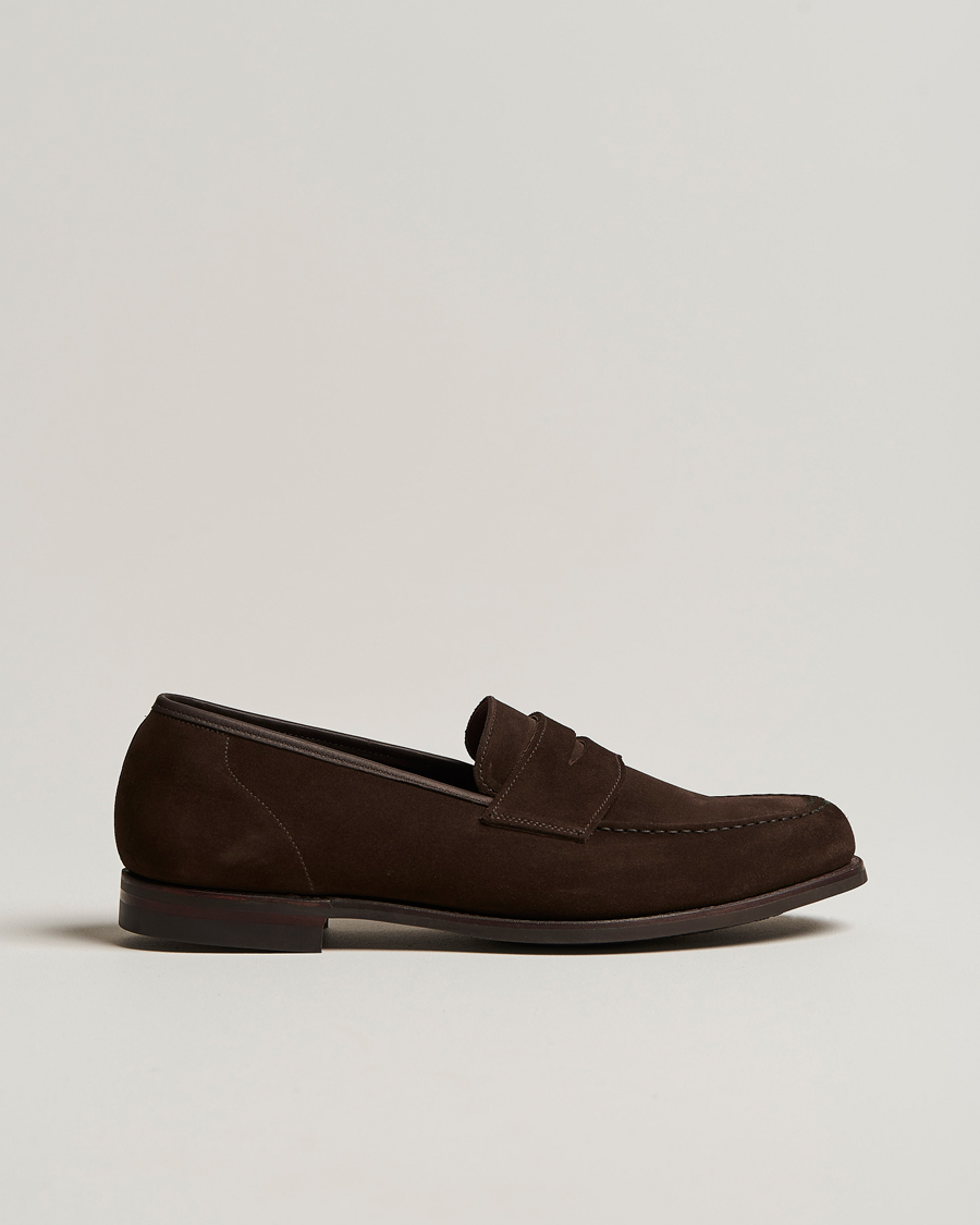 Herr | Loafers | Crockett & Jones | Harvard City Sole Dark Brown Suede