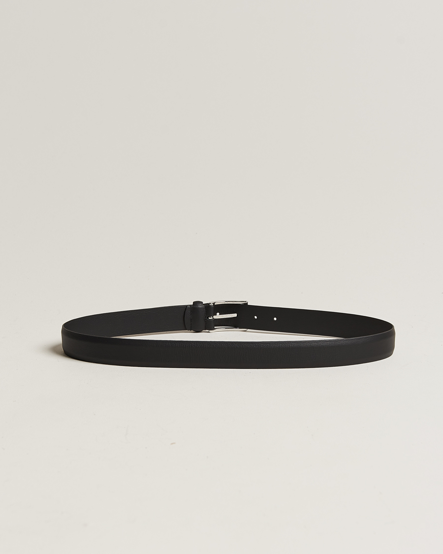 Herr | Kostym Bröllop | Anderson's | Double Nappa Calf 3 cm Belt Black