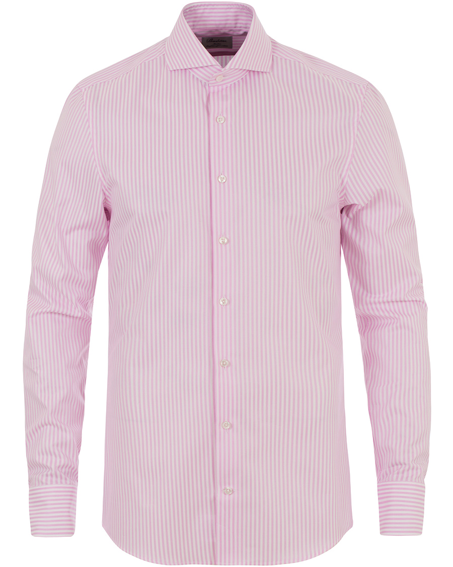 Herr | Skjortor | Stenströms | Slimline Stripe Shirt White/Pink