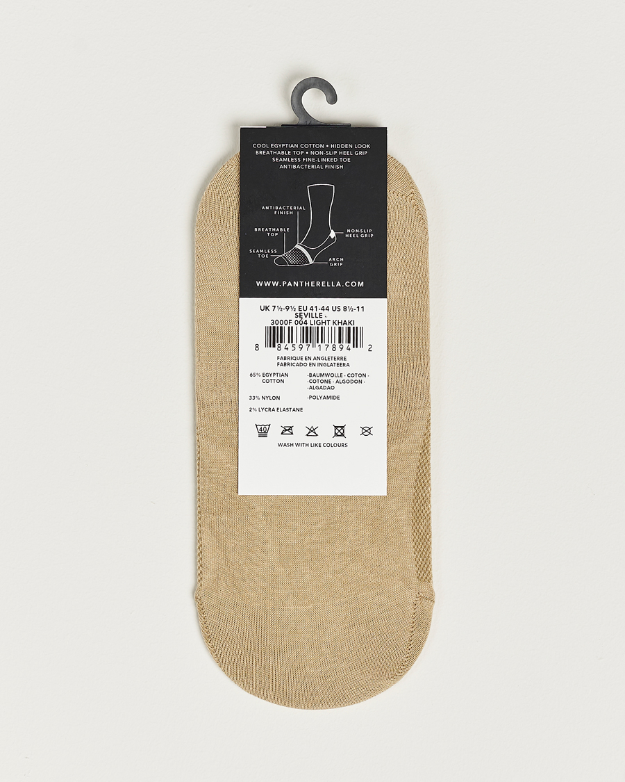Herr | Ankelstrumpor | Pantherella | Footlet Cotton/Nylon Sock Khaki