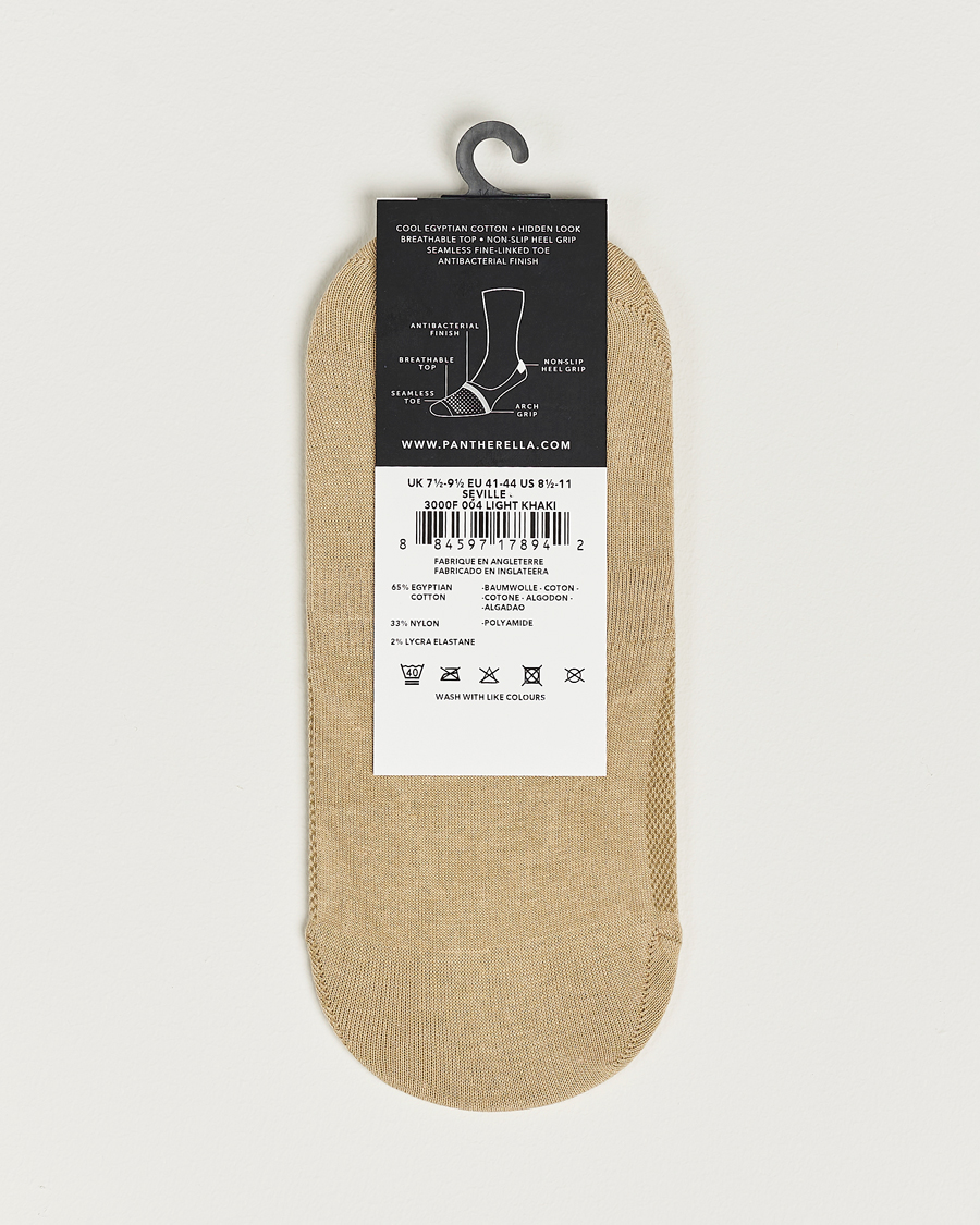 Herre |  | Pantherella | Footlet Cotton/Nylon Sock Khaki