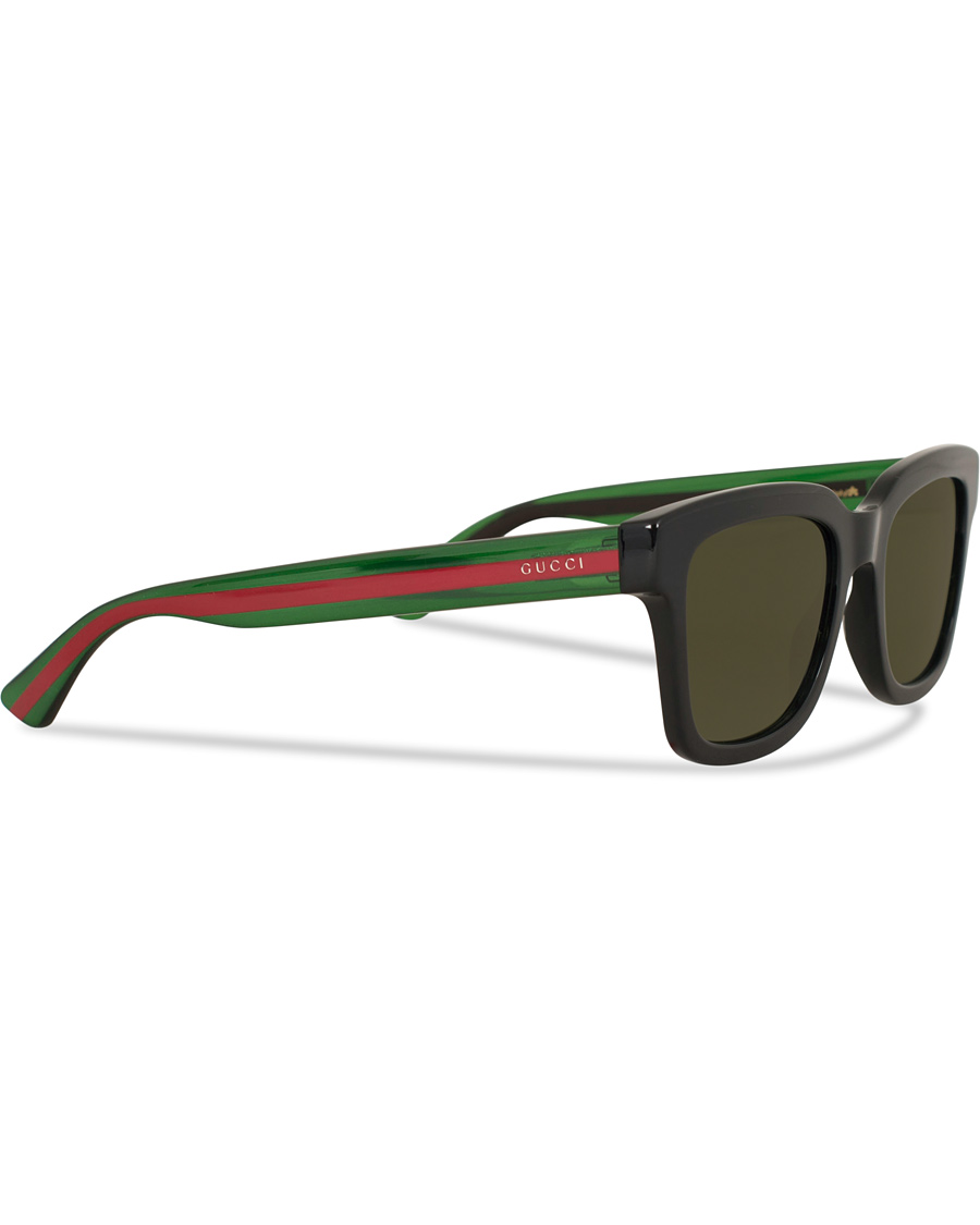 Herr | Gucci GG0001S Sunglasses Black/Green | Gucci | GG0001S Sunglasses Black/Green