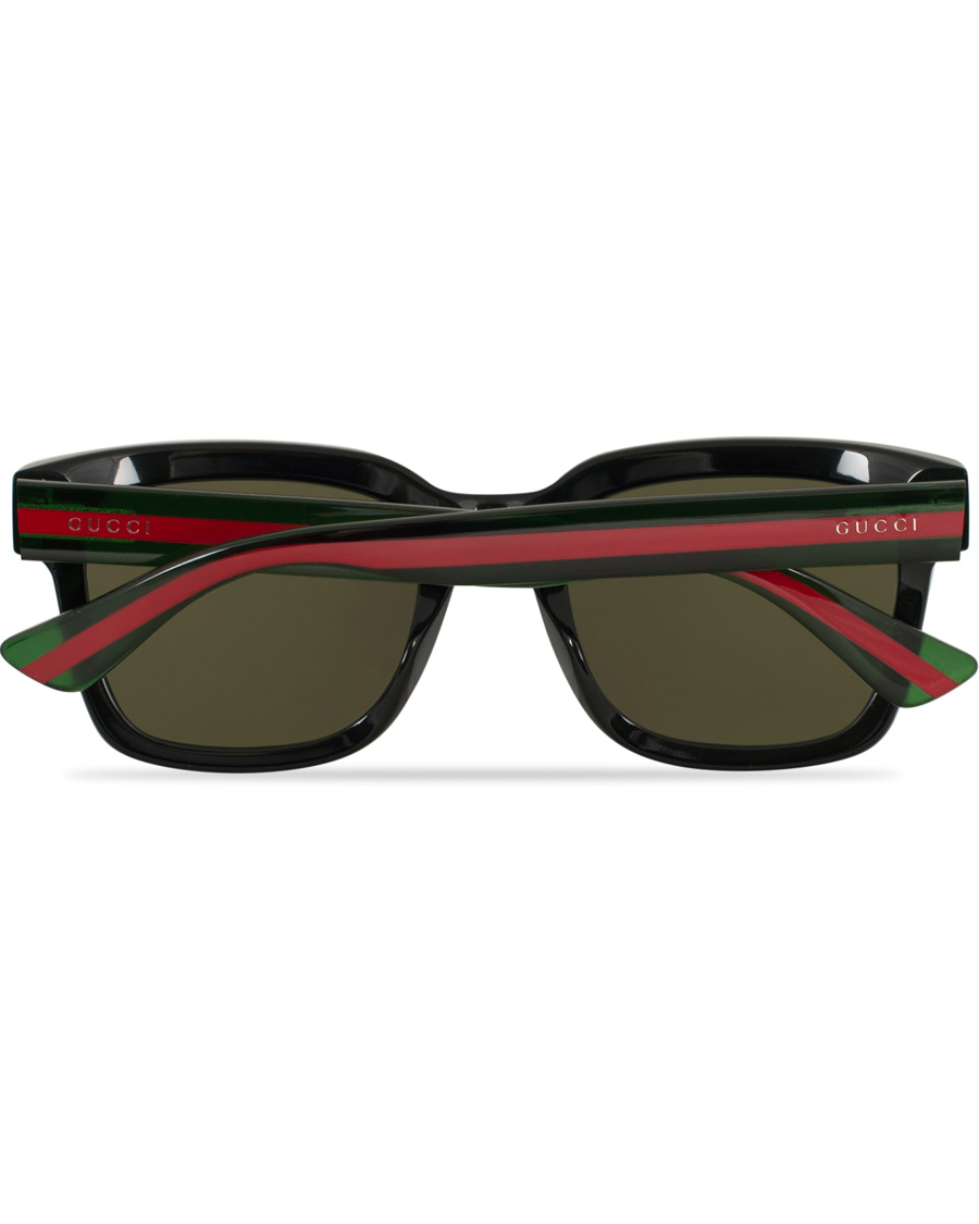 Herr | Gucci GG0001S Sunglasses Black/Green | Gucci | GG0001S Sunglasses Black/Green