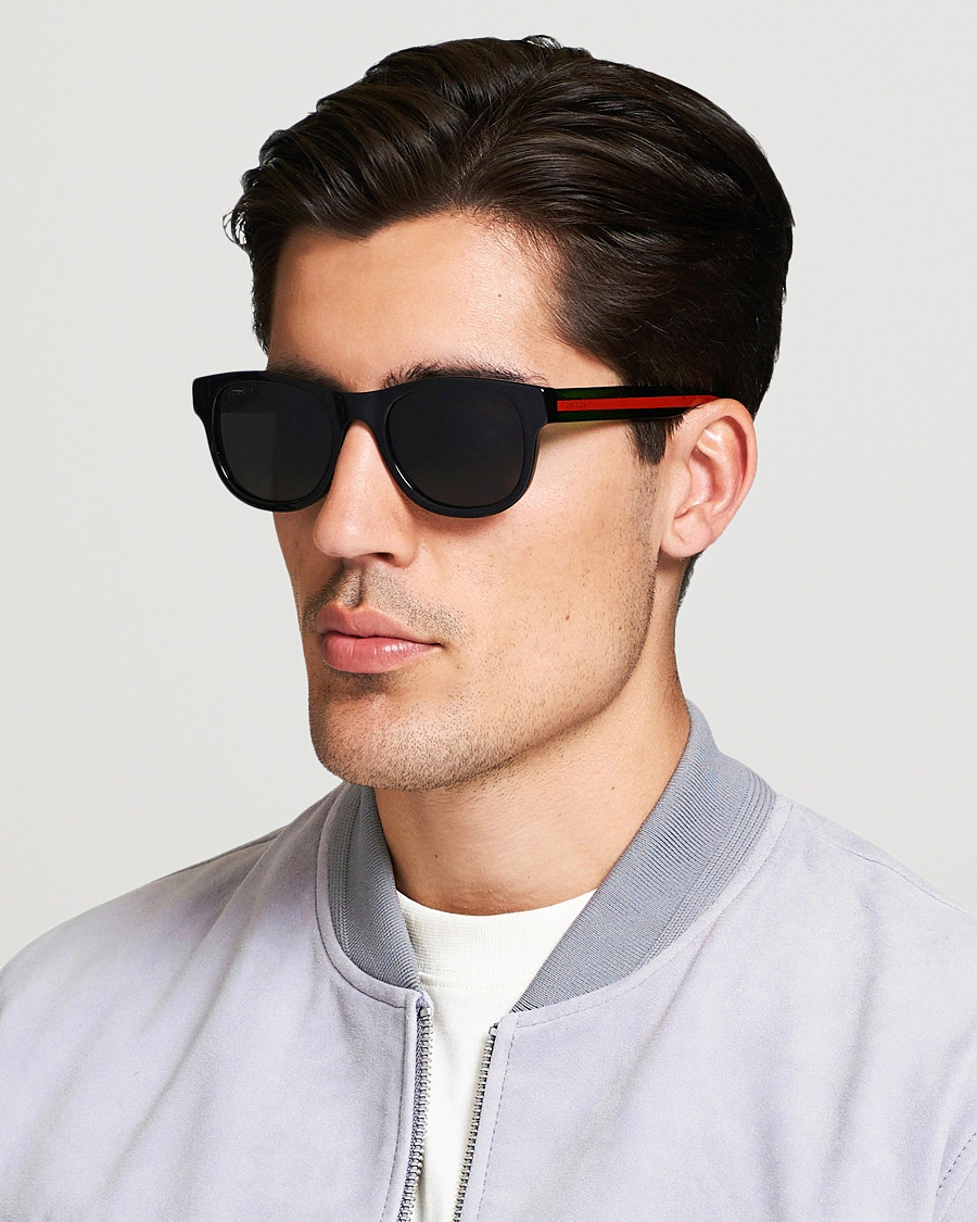 Herr | Gucci GG0003S Sunglasses Black/Green/Grey | Gucci | GG0003S Sunglasses Black/Green/Grey
