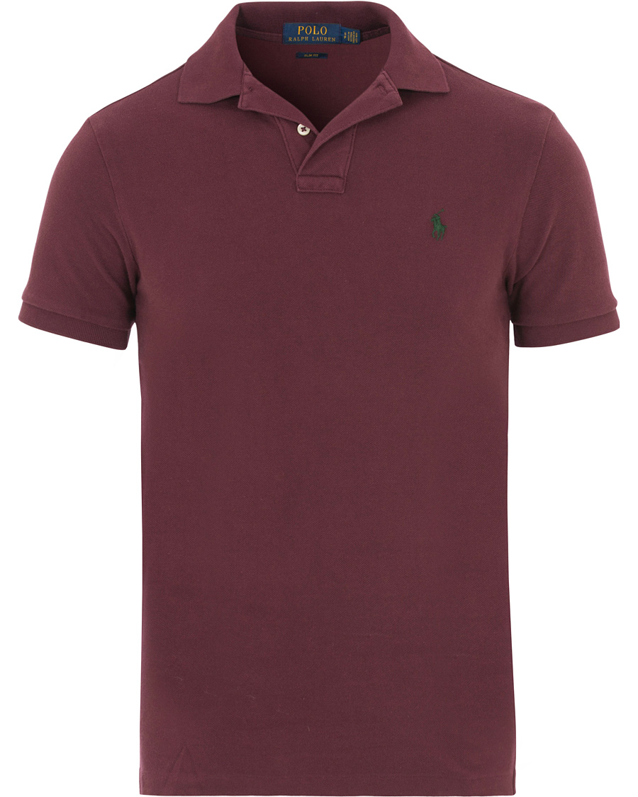 Herr | Pikéer | Polo Ralph Lauren | Slim Fit Polo Classic Burgundy