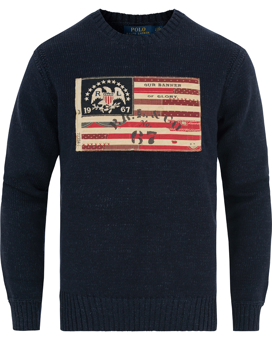Herr | Tröjor | Polo Ralph Lauren | Flag Cotton Crew Neck Summer Navy