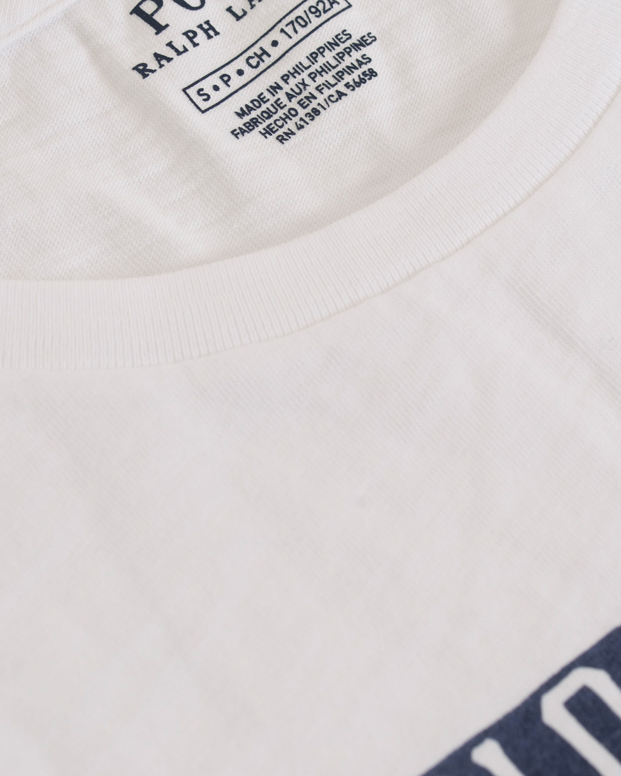 Herr | T-Shirts | Polo Ralph Lauren | American Flag Print Crew Neck Tee White