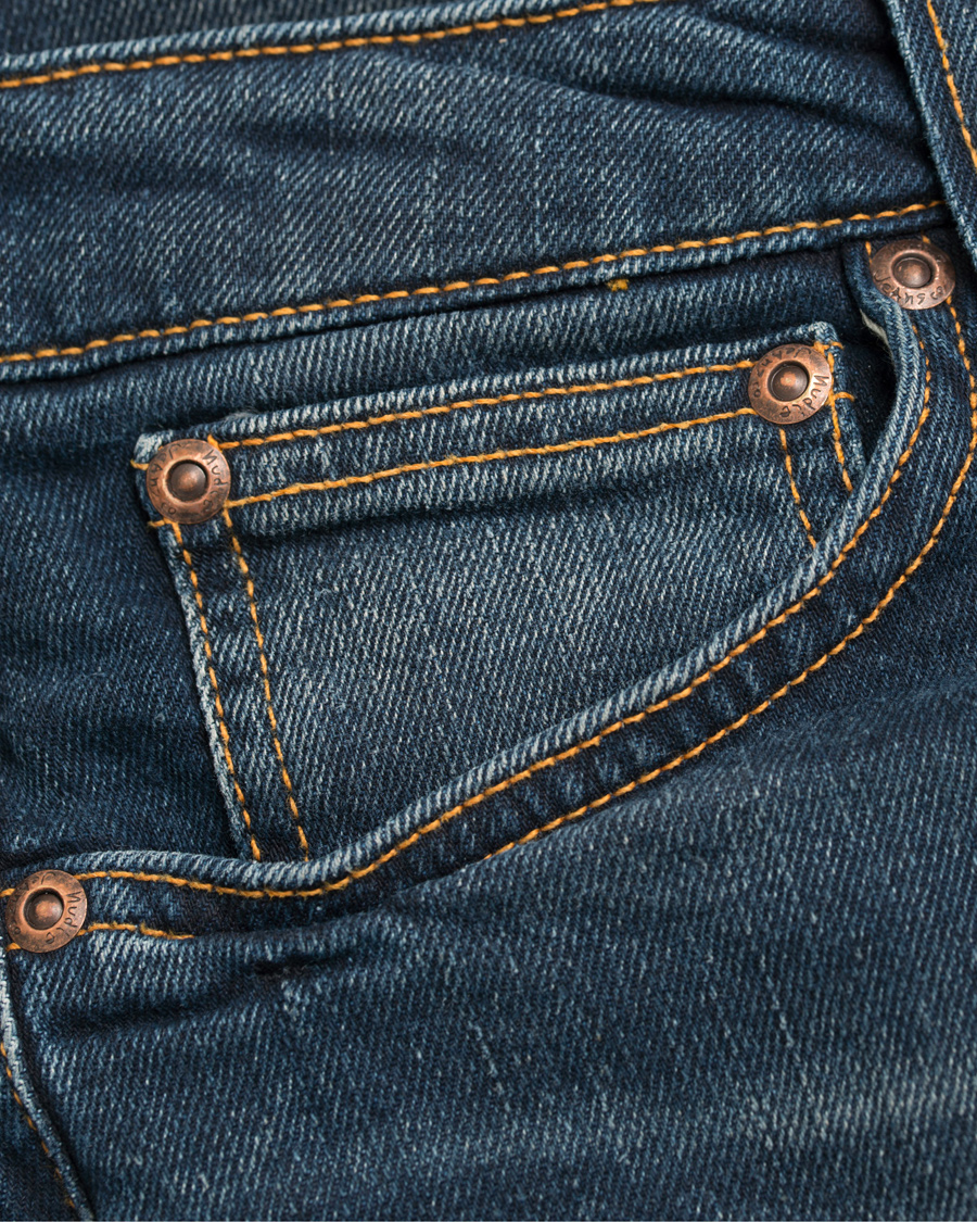 Herr | Jeans | Nudie Jeans | Skinny Lin Organic Slim Fit Stretch Jeans D Indigo
