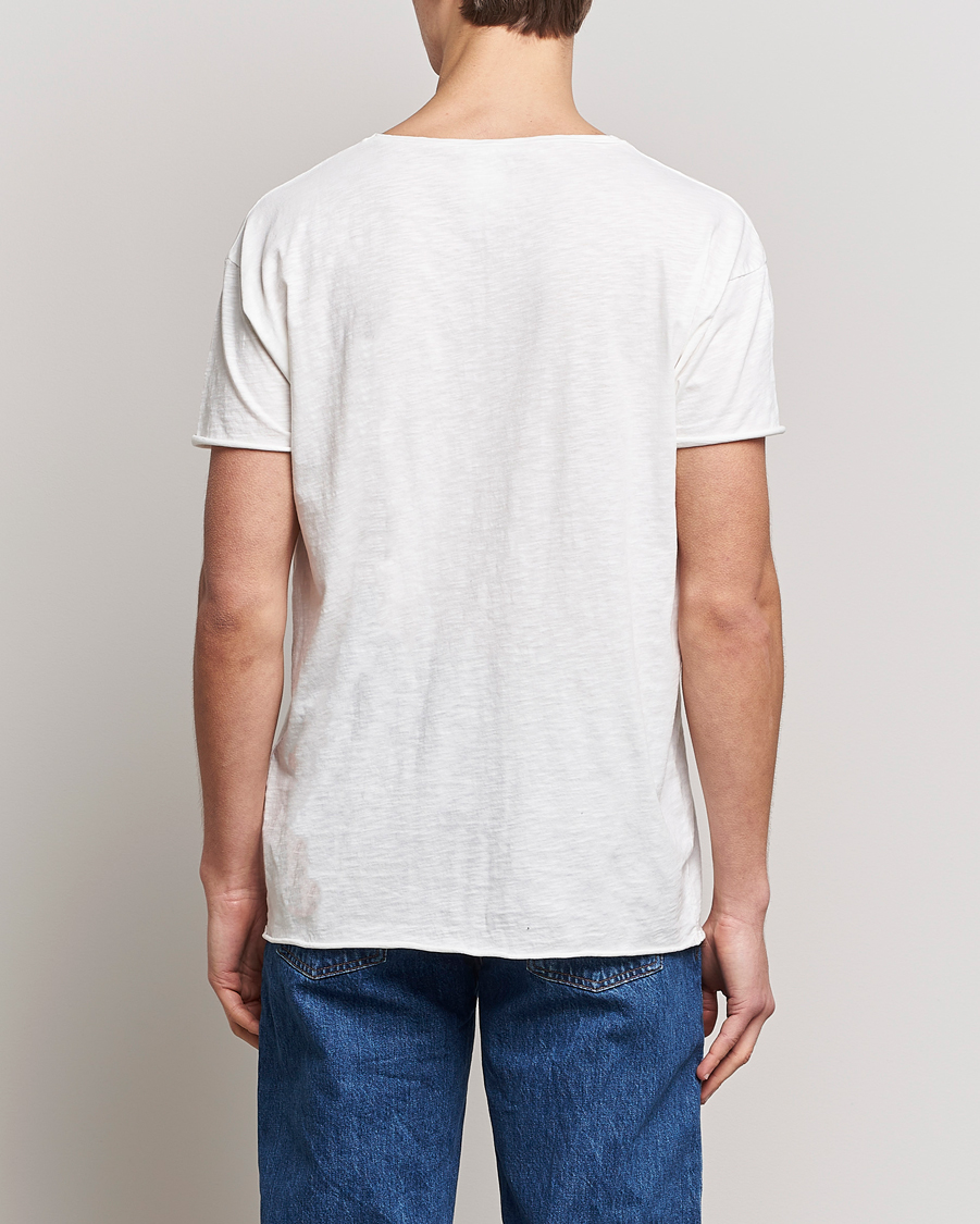 Herr | T-Shirts | Nudie Jeans | Roger Slub Crew Neck Tee Off White