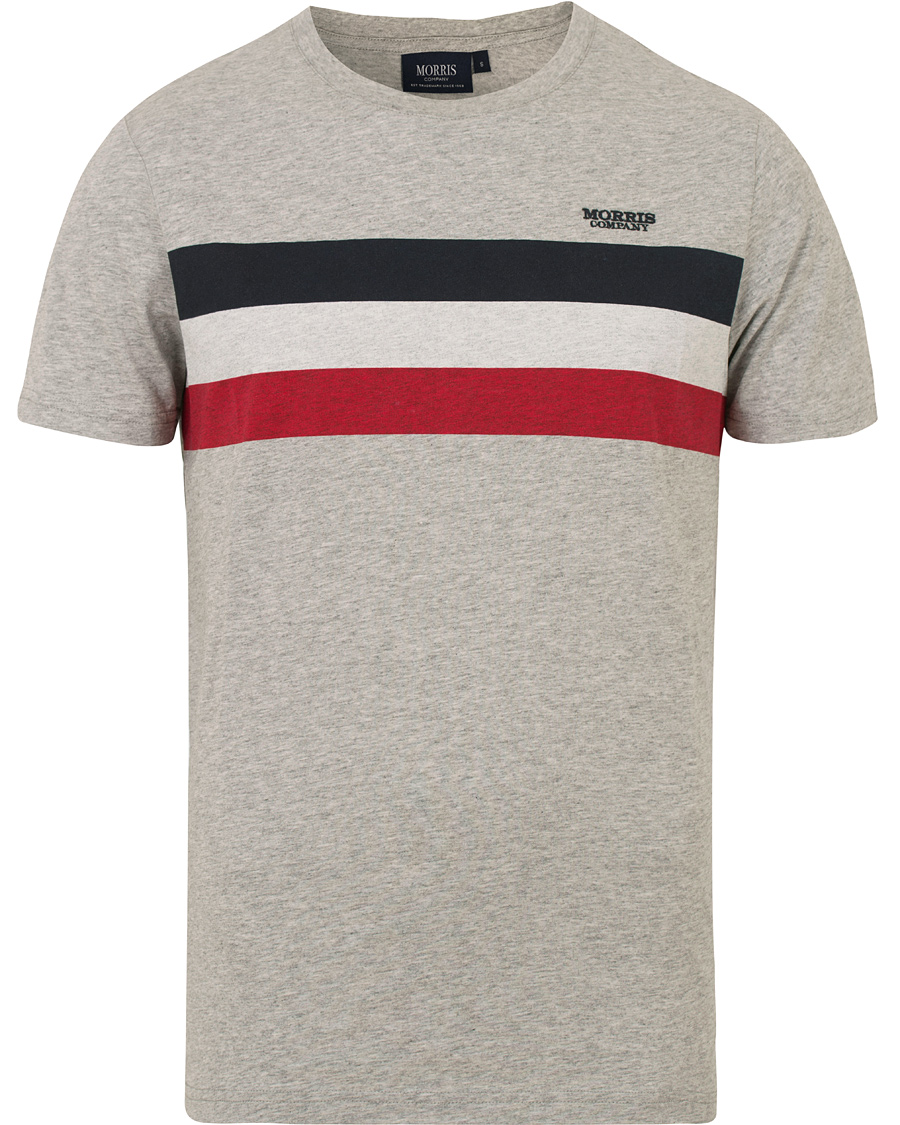 Herr | T-Shirts | Morris | Martin Crew Neck Tee Light Grey Melange