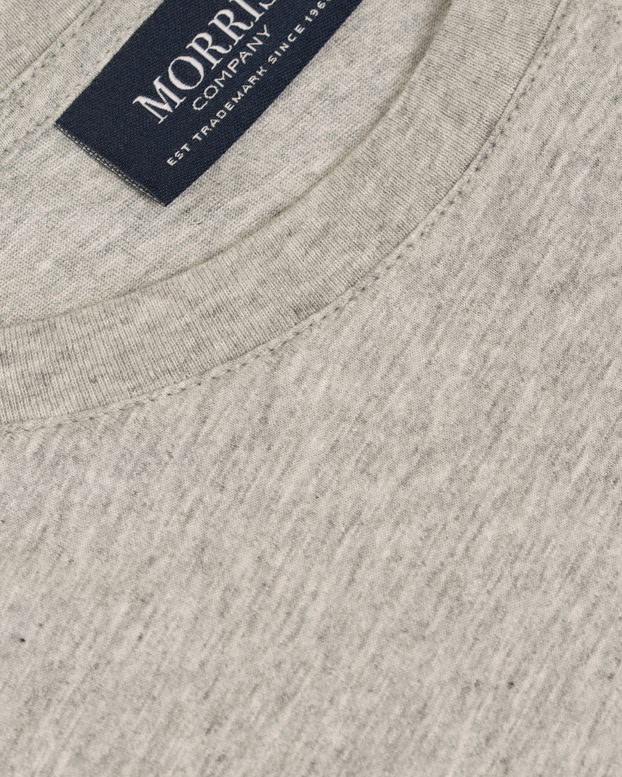 Herr | T-Shirts | Morris | Martin Crew Neck Tee Light Grey Melange