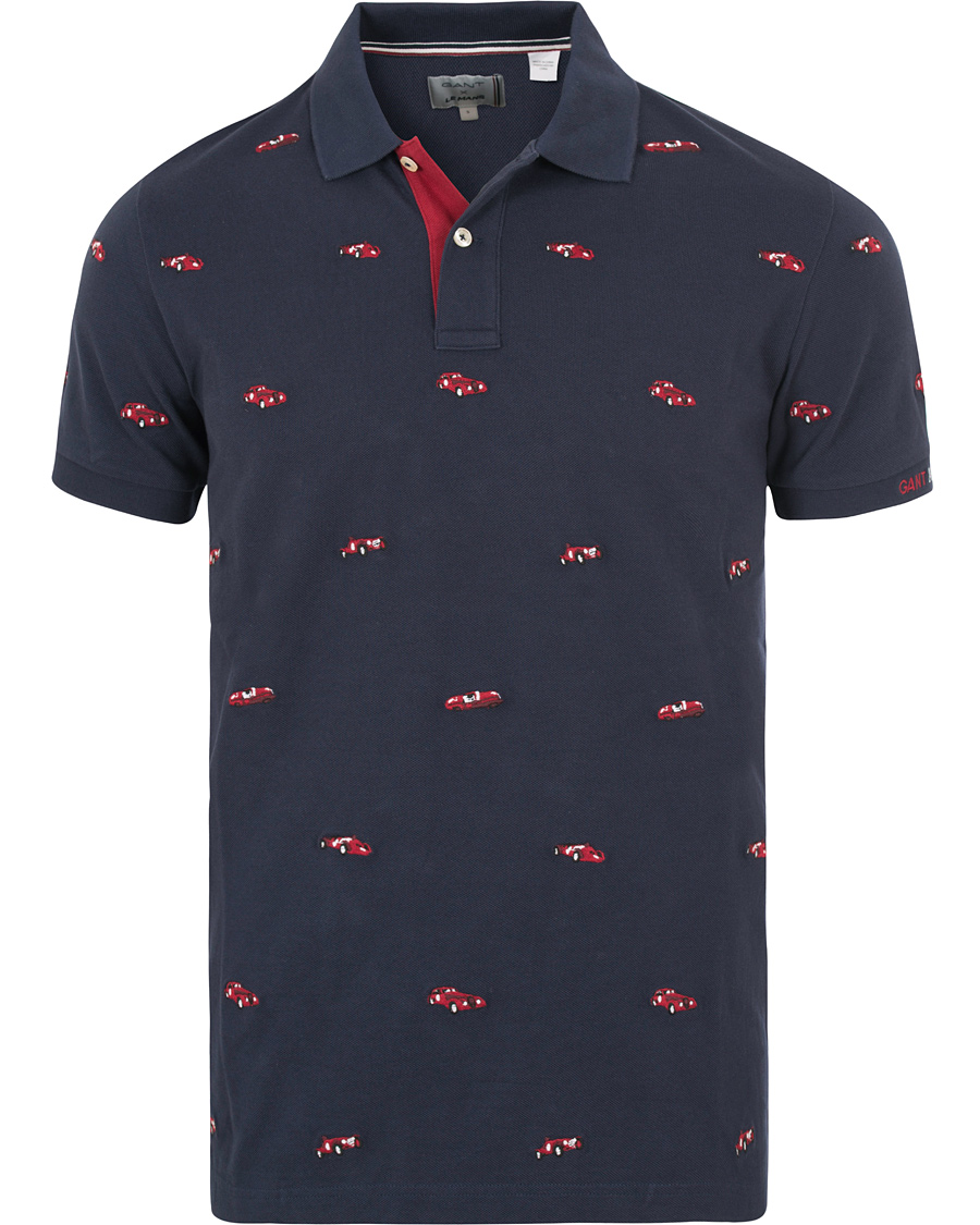 Herr | Pikéer | GANT | Le Mans Woven Cars Polo Evening Blue