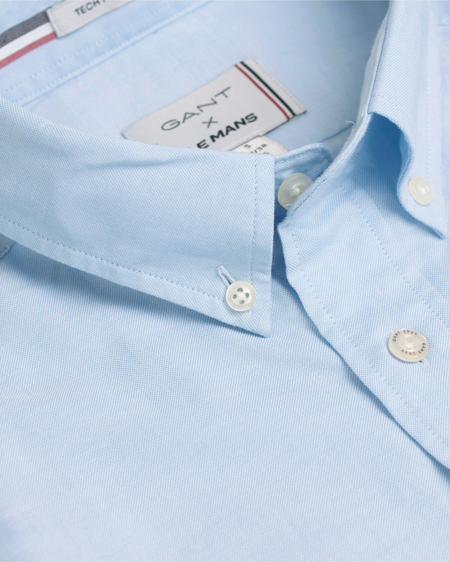 Herr | Skjortor | GANT | Le Mans Fitted Body Tech Prep Shirt Capri Blue