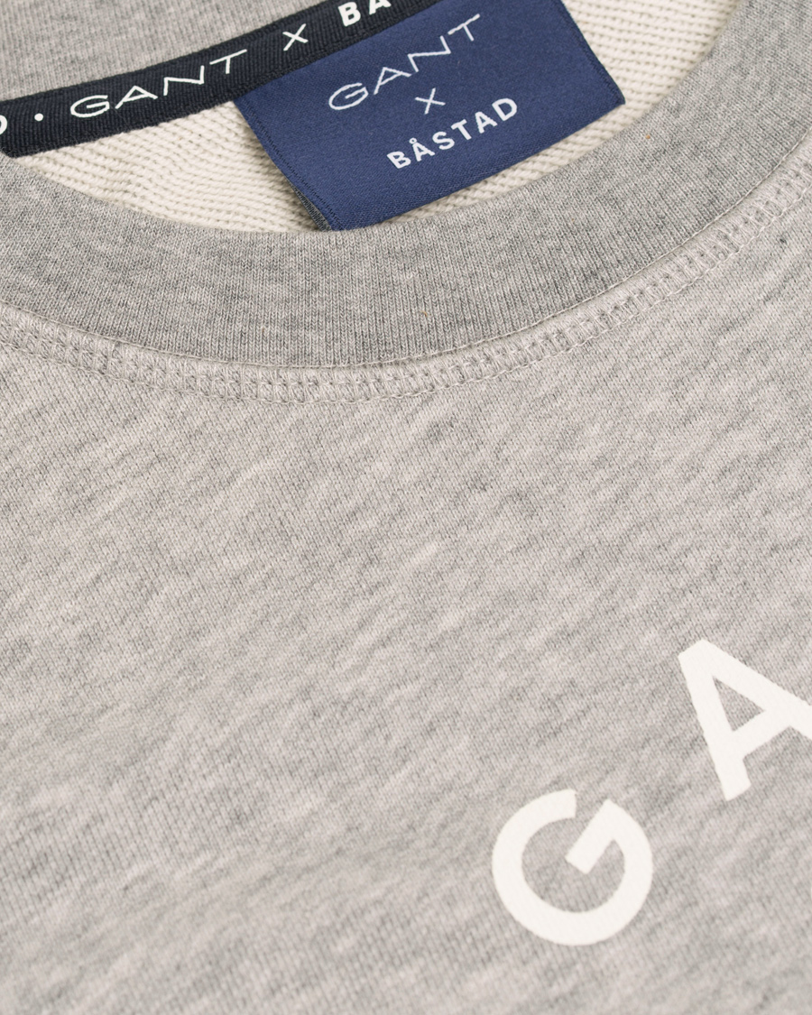 Herr | Tröjor | GANT | Båstad Crew Neck Sweatshirt Grey Melange