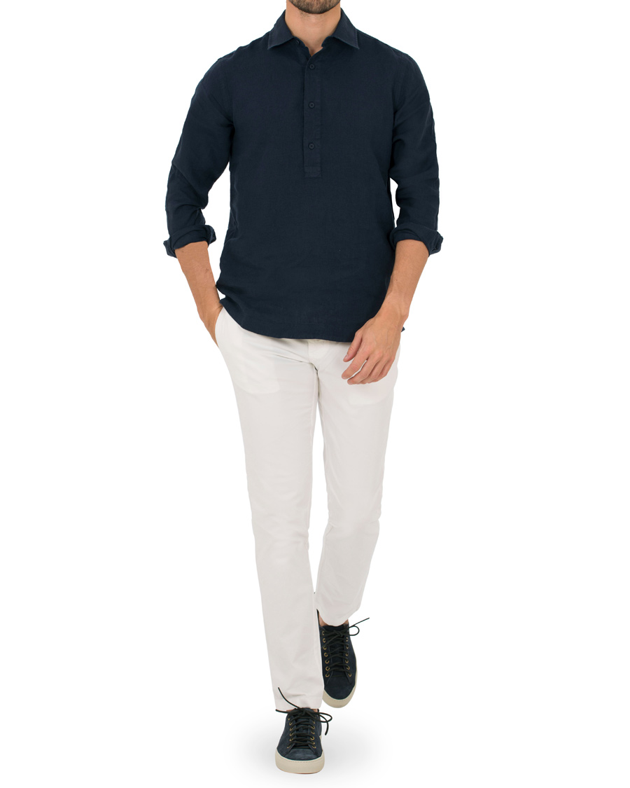 Herr | Skjortor | Orlebar Brown | Ridley Riviera Popover Shirt Navy