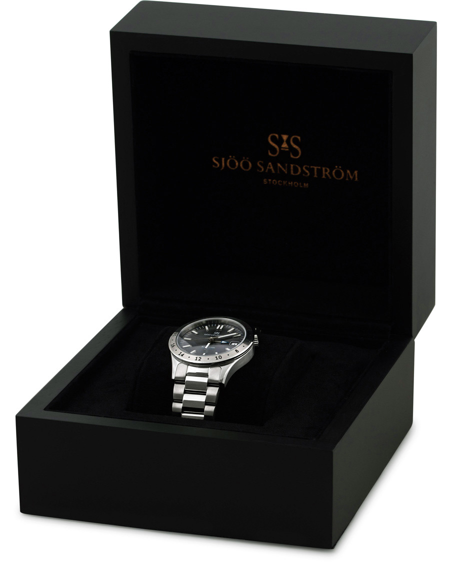 Herr | Sjöö Sandström Royal Steel Worldtimer 36mm Grey with Steel | Sjöö Sandström | Royal Steel Worldtimer 36mm Grey with Steel