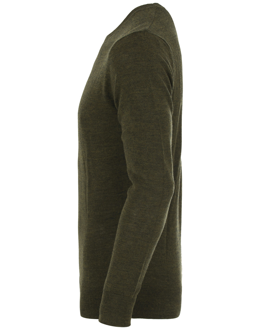 Herr | Tröjor | A Day's March | Lightweight Merino Crew Forest