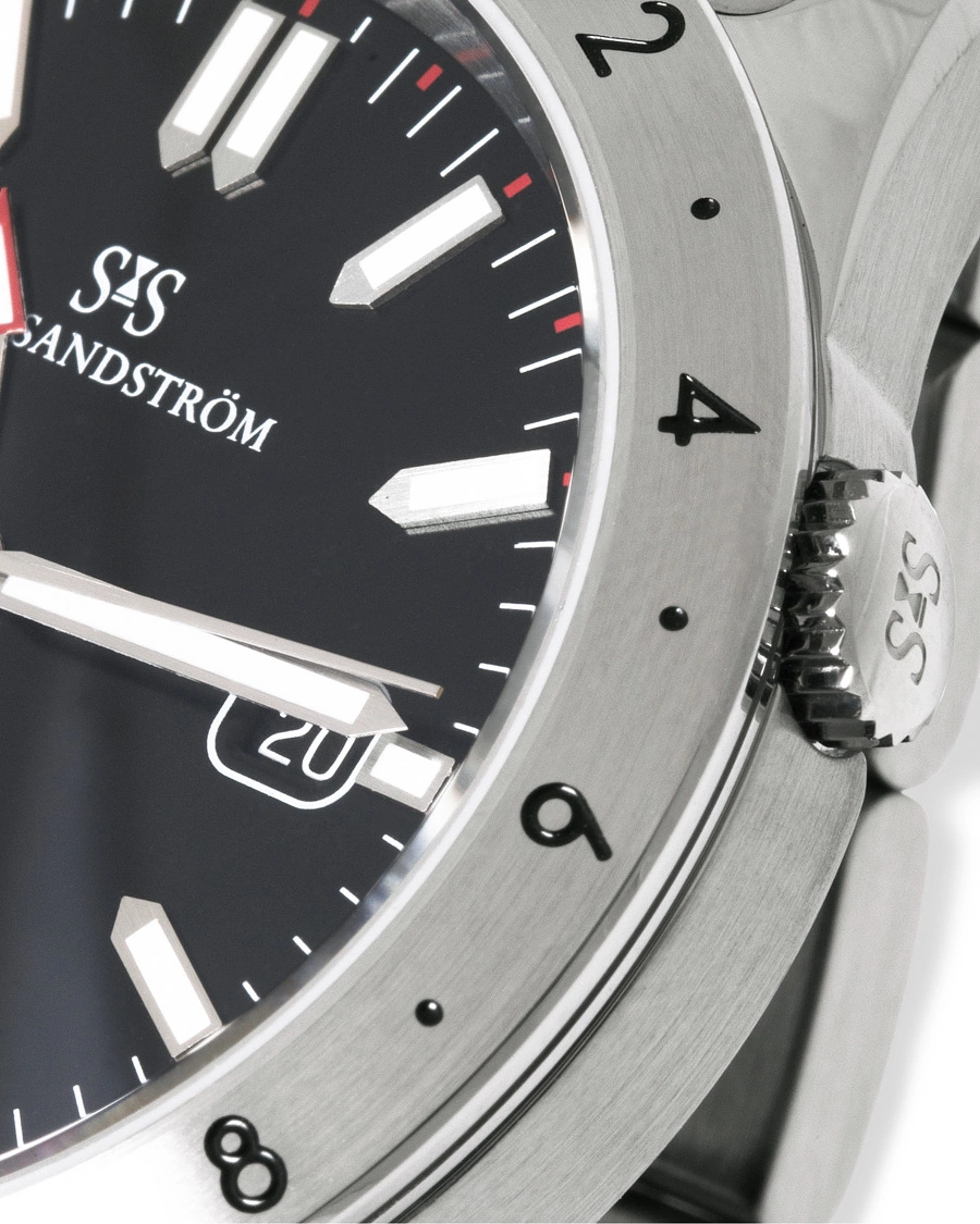 Herr | Sjöö Sandström Royal Steel Worldtimer 41mm Black with Steel | Sjöö Sandström | Royal Steel Worldtimer 41mm Black with Steel
