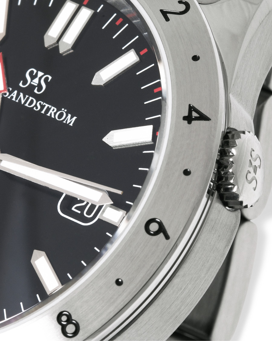 Herr | Sjöö Sandström Royal Steel Worldtimer 41mm Black with Steel | Sjöö Sandström | Royal Steel Worldtimer 41mm Black with Steel