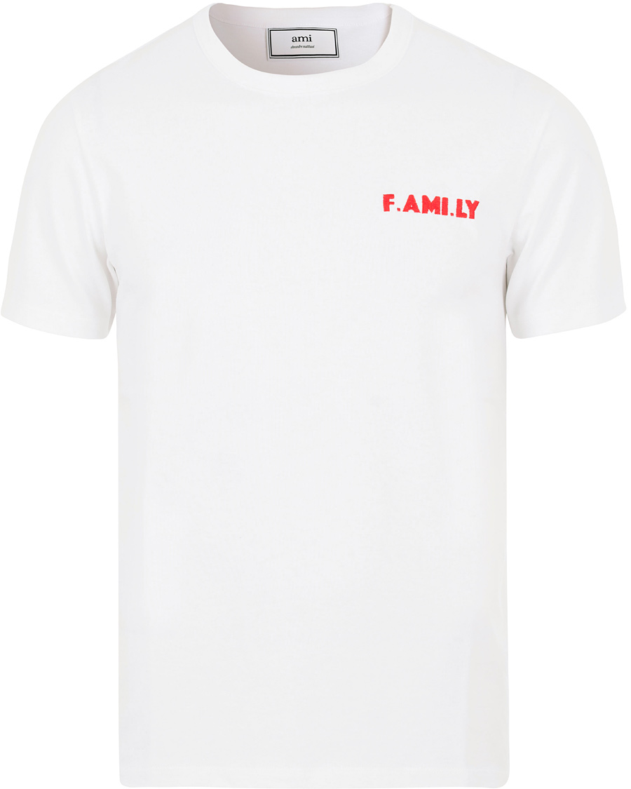 Herr | T-Shirts | AMI | F.A M I.LY Crew Neck T-Shirt White
