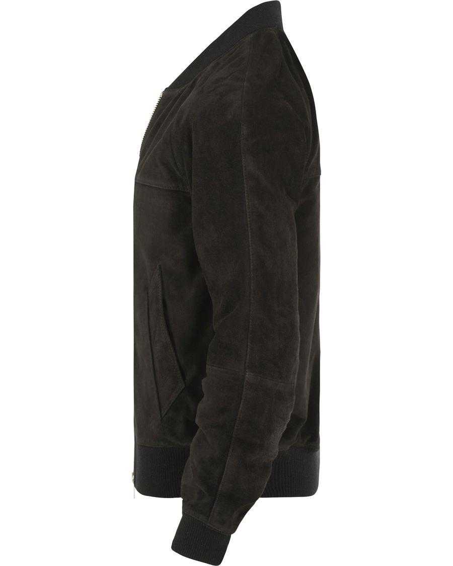 Herr | Jackor | AMI | Suede Bomber Jacket Black
