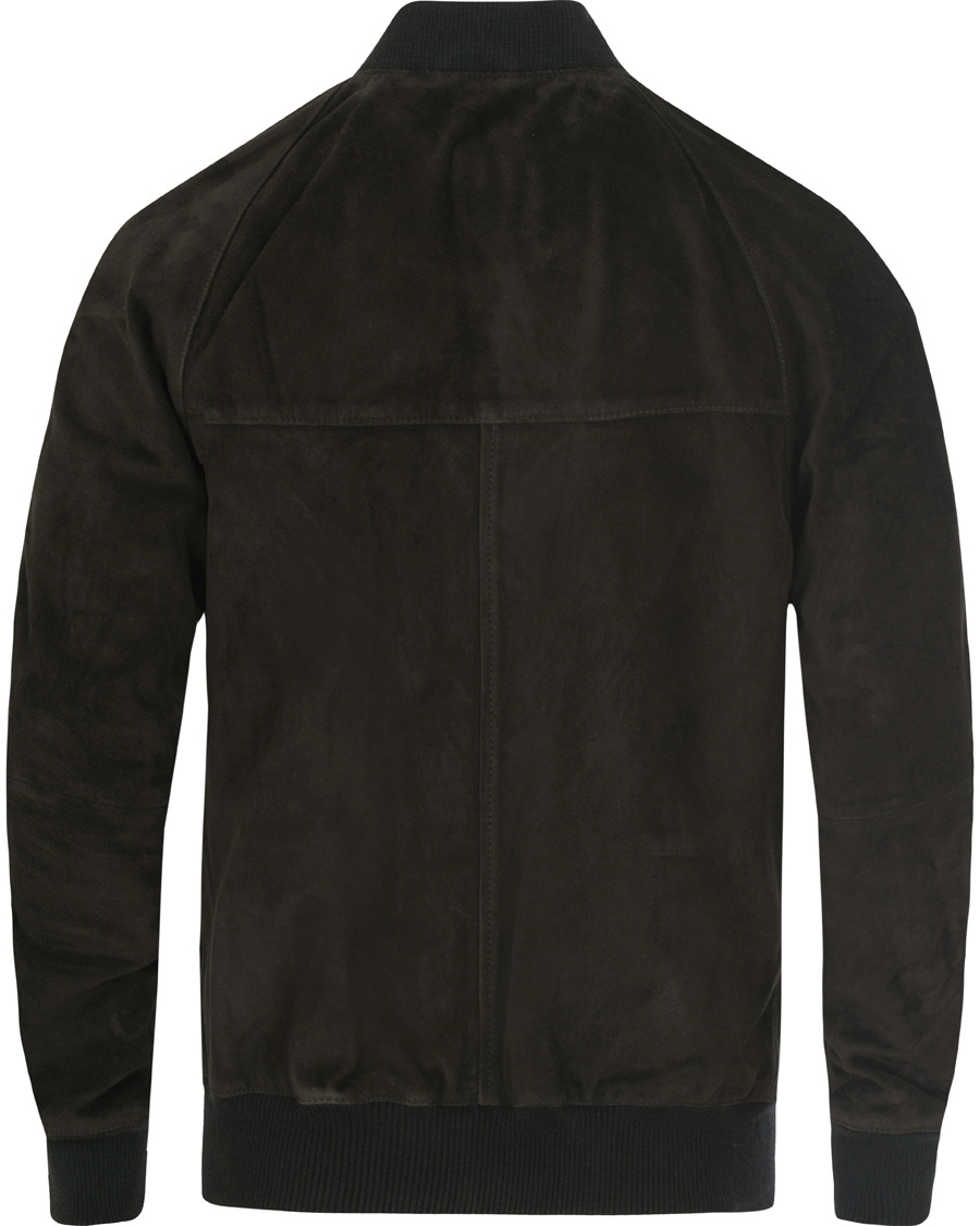 Herr | Jackor | AMI | Suede Bomber Jacket Black