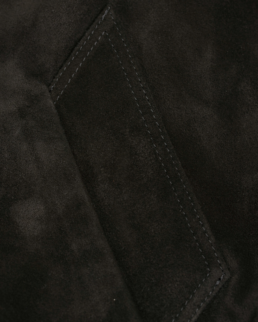 Herr | Jackor | AMI | Suede Bomber Jacket Black