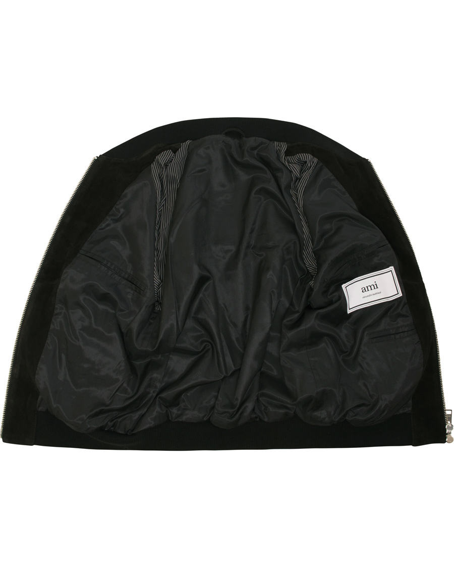 Herr | Jackor | AMI | Suede Bomber Jacket Black