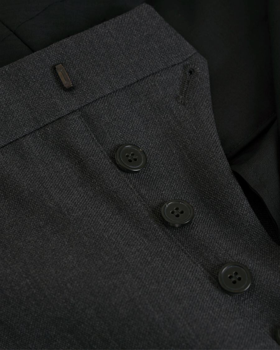 Herr | Byxor | AMI | Carrot Fit Turn Up Trousers Grey