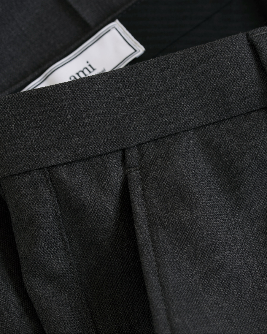 Herr | Byxor | AMI | Carrot Fit Turn Up Trousers Grey
