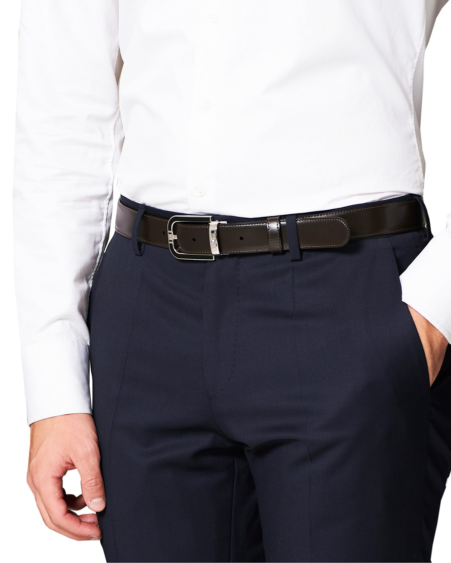 Herr | Montblanc Reversible Horseshoe Buckle 30mm Belt Black | Montblanc | Reversible Horseshoe Buckle 30mm Belt Black