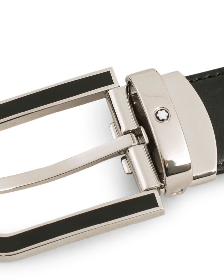 Herr | Montblanc Reversible Horseshoe Buckle 30mm Belt Black | Montblanc | Reversible Horseshoe Buckle 30mm Belt Black