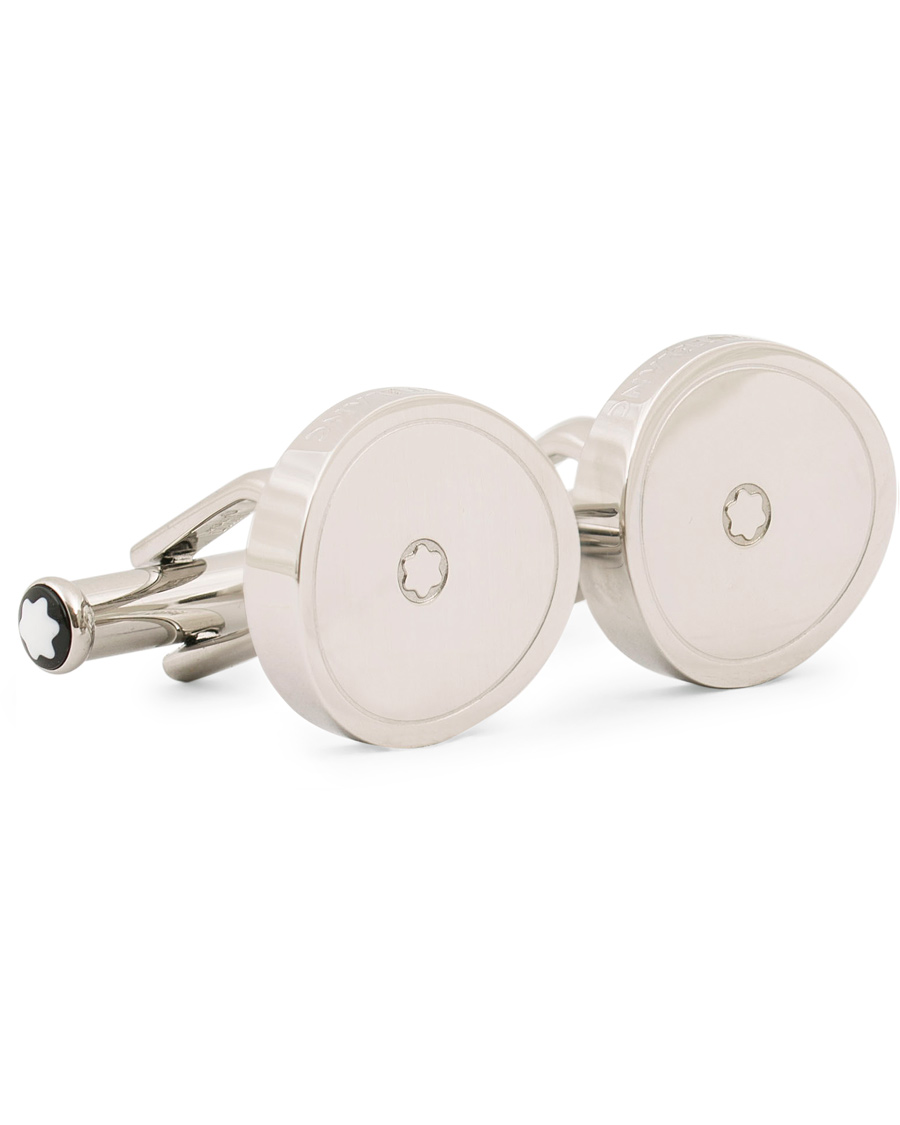 Herr | Montblanc Steel Cufflinks White Emblem | Montblanc | Steel Cufflinks White Emblem