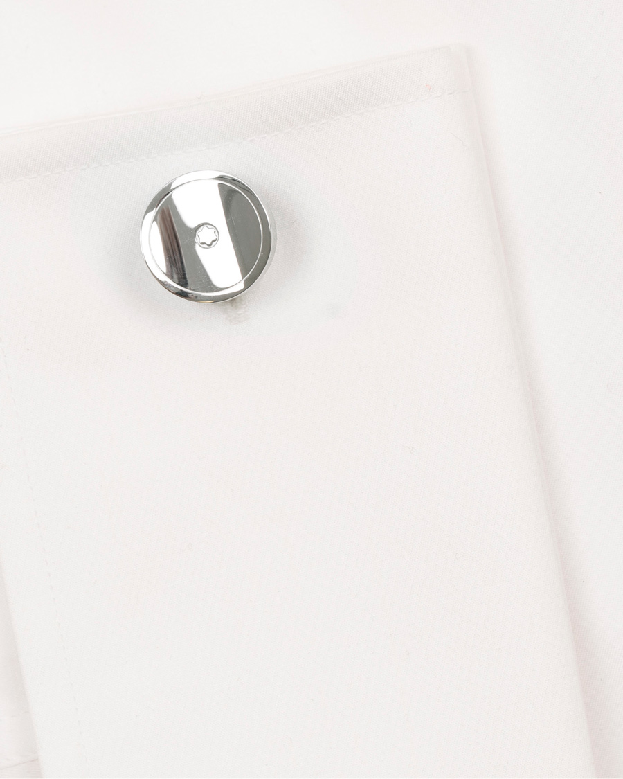 Herr | Montblanc Steel Cufflinks White Emblem | Montblanc | Steel Cufflinks White Emblem