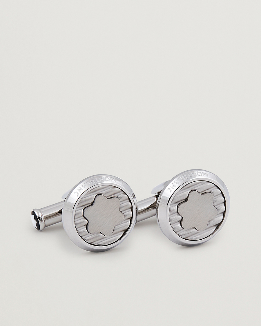 Herr | Montblanc Steel Cufflinks Corrugated Emblem | Montblanc | Steel Cufflinks Corrugated Emblem