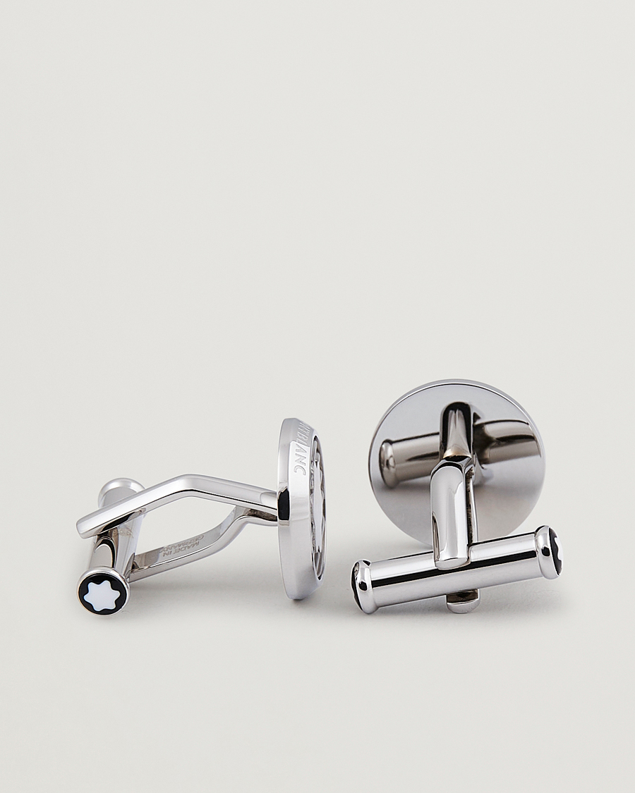 Herr |  | Montblanc | Steel Cufflinks Corrugated Emblem