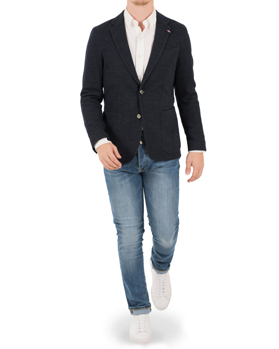 Herr | Kavajer | Tommy Hilfiger | Jersey Blazer Sky Captain