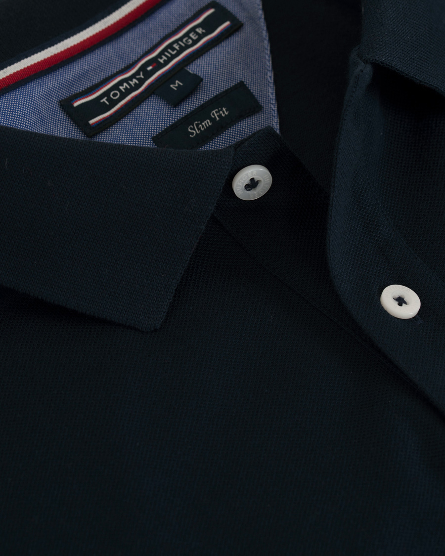 Herr | Tröjor | Tommy Hilfiger | Luxury Slim Fit Long Sleeve Polo Sky Captain