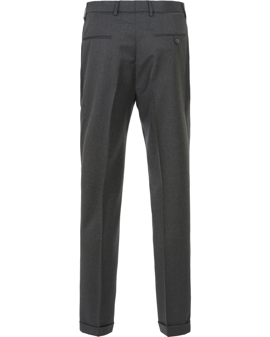 Herr | Byxor | Etro | Baggy Manhattan Flannel Trousers Dark Grey
